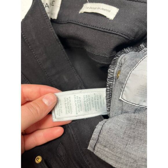 Frame Denim Le Skinny De Jeanne Distressed High Rise Black Jean Size 25 - Picture 4 of 8